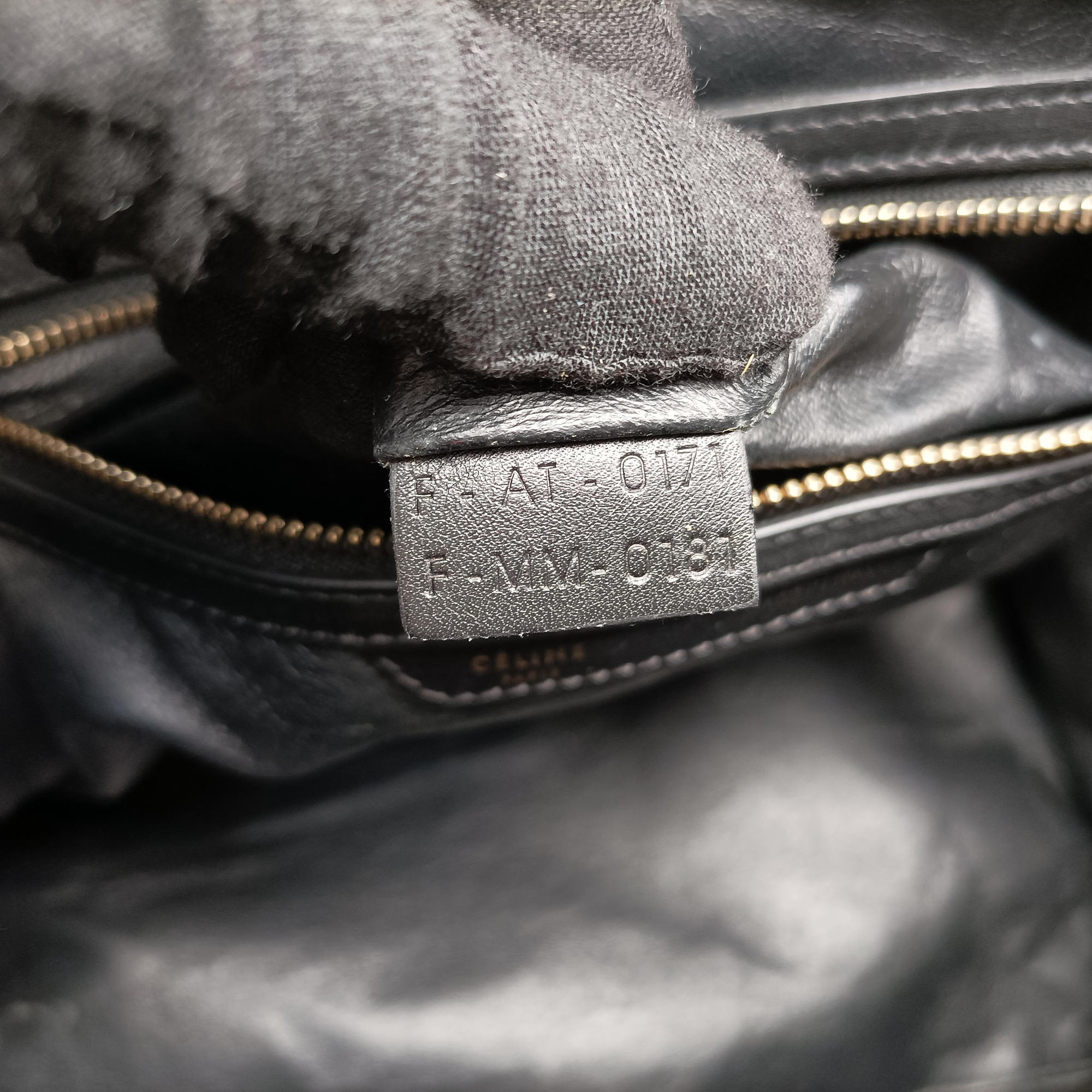 Pre-owned Celine Luggage Mini Shopper Green×black Leather  handbag | stylenewstar