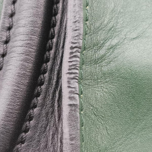Pre-owned Celine Luggage Mini Shopper Green×black Leather  handbag | stylenewstar