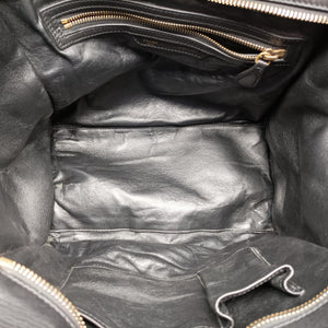 Pre-owned Celine Luggage Mini Shopper Green×black Leather  handbag | stylenewstar