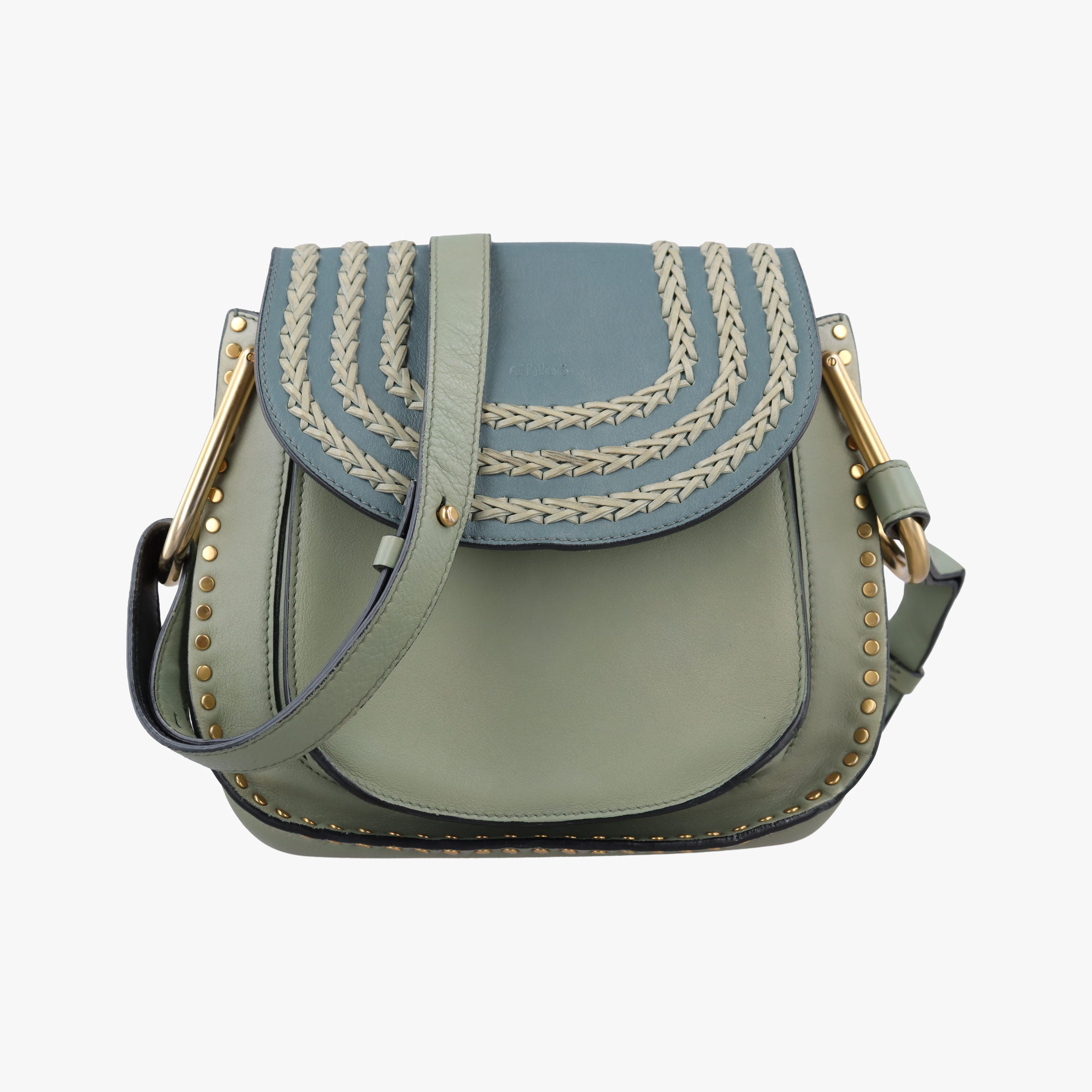 Secondhand Chloe Hudson Blue × Green leather  shoulderbag | stylenewstar