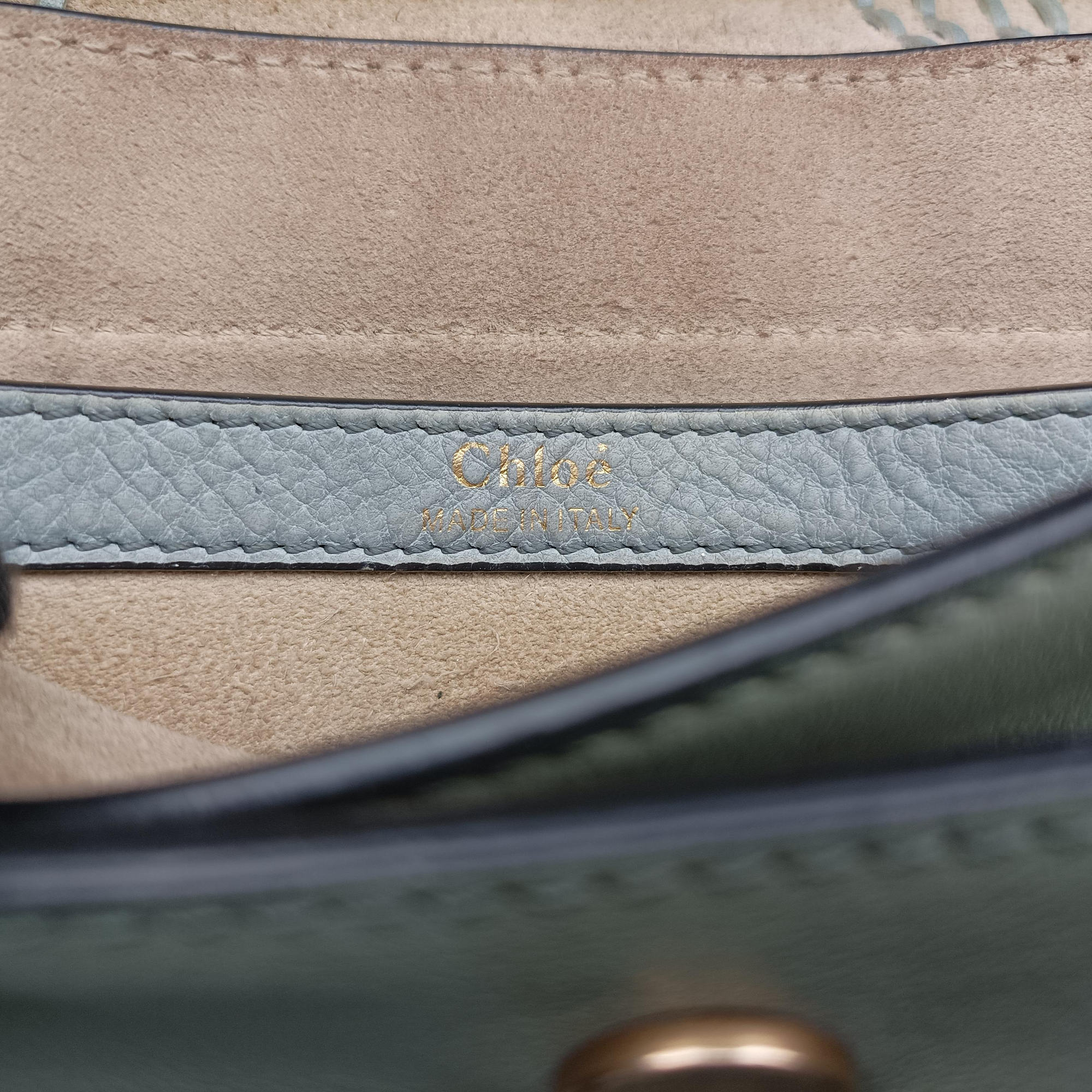 Secondhand Chloe Hudson Blue × Green leather  shoulderbag | stylenewstar