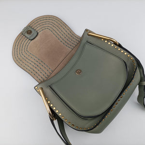 Secondhand Chloe Hudson Blue × Green leather  shoulderbag | stylenewstar