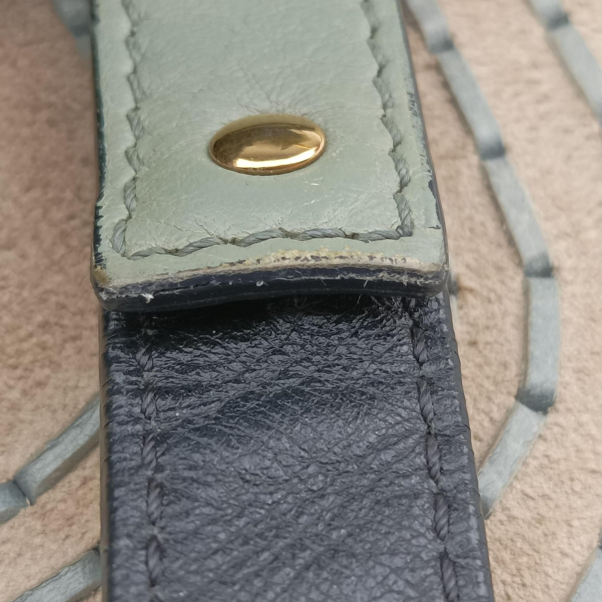 Secondhand Chloe Hudson Blue × Green leather  shoulderbag | stylenewstar