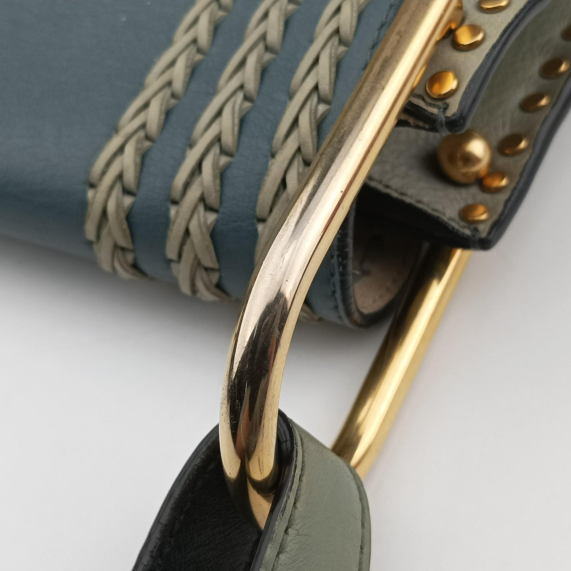 Secondhand Chloe Hudson Blue × Green leather  shoulderbag | stylenewstar