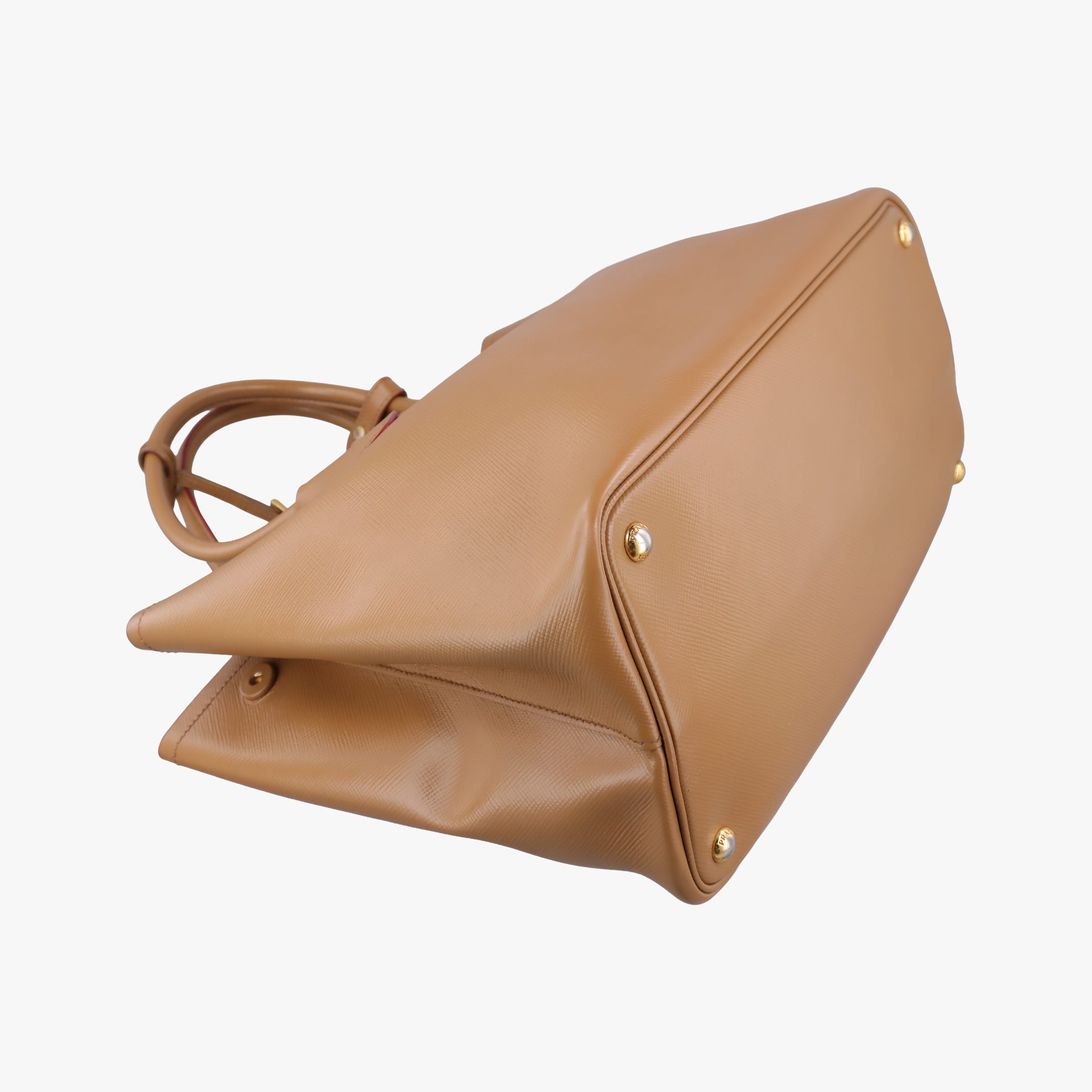 Vintage Prada Double Cuir Camel SAFFIANO Leather BN2755 shoulderbag | stylenewstar