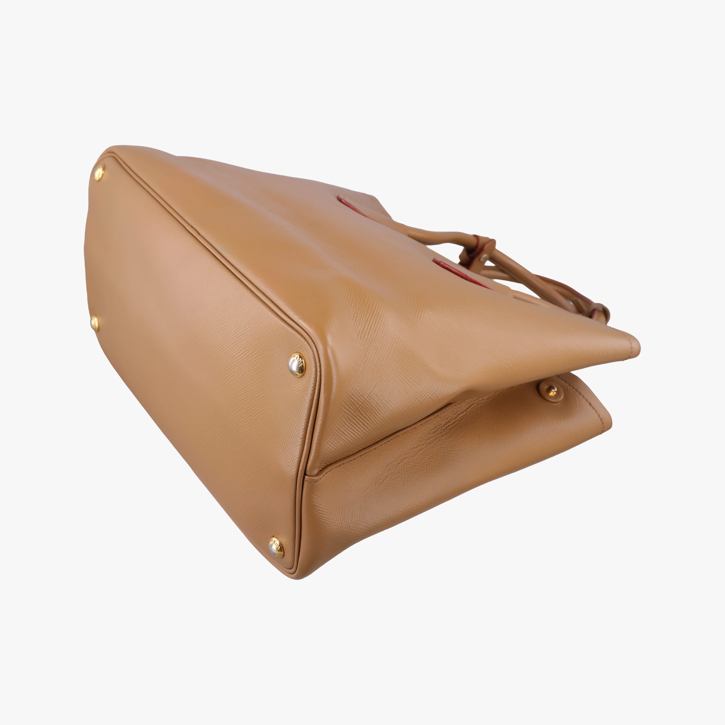 Vintage Prada Double Cuir Camel SAFFIANO Leather BN2755 shoulderbag | stylenewstar