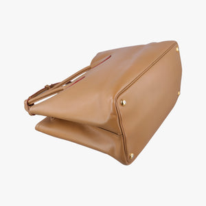 Vintage Prada Double Cuir Camel SAFFIANO Leather BN2755 shoulderbag | stylenewstar
