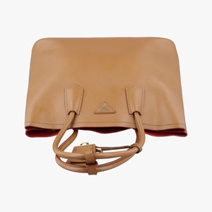 Vintage Prada Double Cuir Camel SAFFIANO Leather BN2755 shoulderbag | stylenewstar