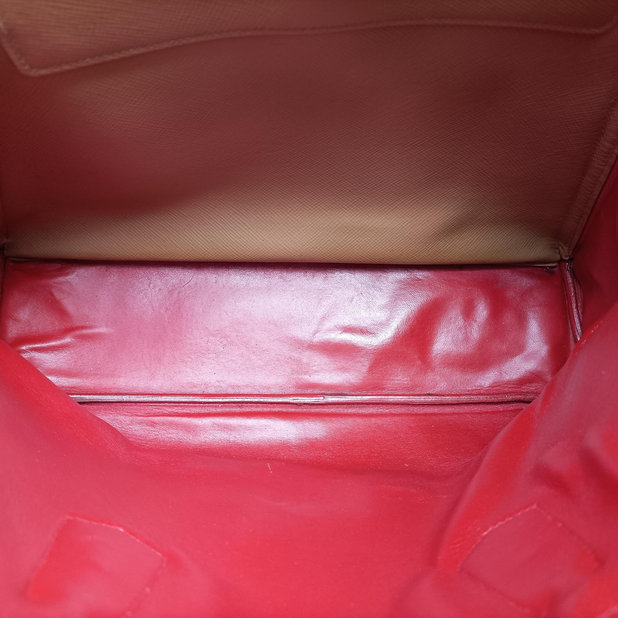 Vintage Prada Double Cuir Camel SAFFIANO Leather BN2755 shoulderbag | stylenewstar