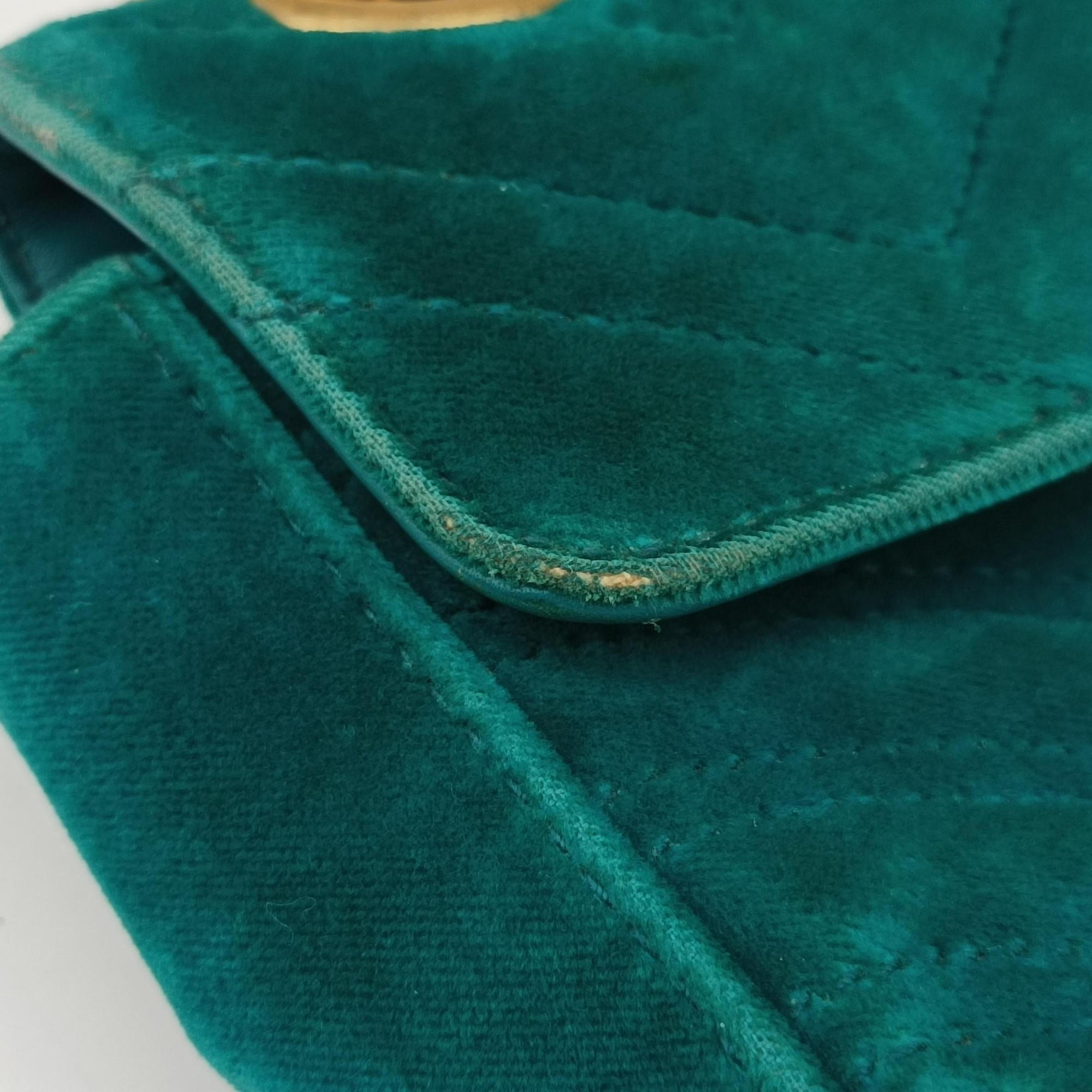 Pre-owned Gucci GG Marmont Blue velour 446744 shoulderbag | stylenewstar