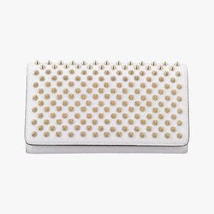 Pre-owned Christian Louboutin Paloma Clutch White Leather  clutchbag | stylenewstar