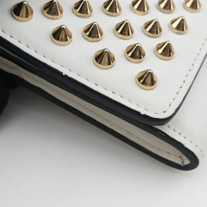 Pre-owned Christian Louboutin Paloma Clutch White Leather  clutchbag | stylenewstar