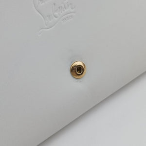 Pre-owned Christian Louboutin Paloma Clutch White Leather  clutchbag | stylenewstar
