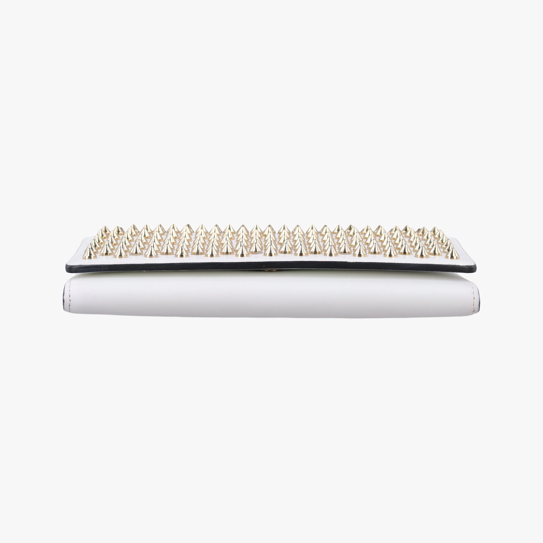 Pre-owned Christian Louboutin Paloma Clutch White Leather  clutchbag | stylenewstar