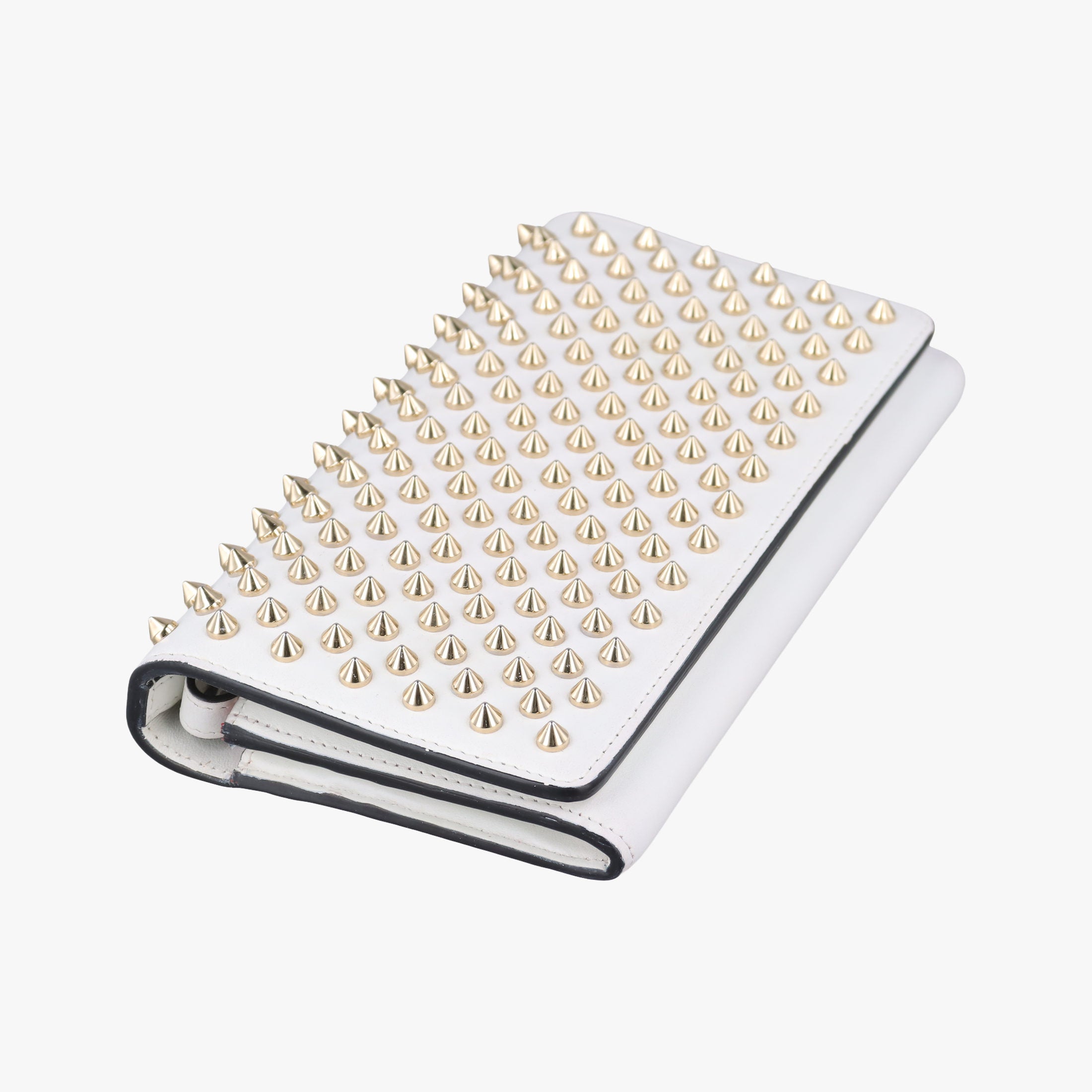 Pre-owned Christian Louboutin Paloma Clutch White Leather  clutchbag | stylenewstar