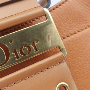 Pre-owned Christian Dior Street Chic Columbus Brown Leather  shoulderbag | stylenewstar