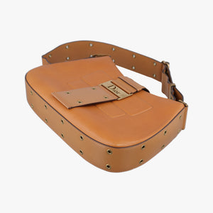 Pre-owned Christian Dior Street Chic Columbus Brown Leather  shoulderbag | stylenewstar