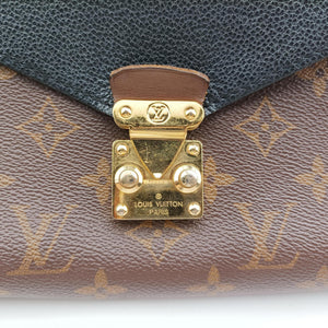Secondhand Louis Vuitton PALLAS Chain Brown×Noir Monogram Canvas×calf leather M41223 shoulderbag | stylenewstar