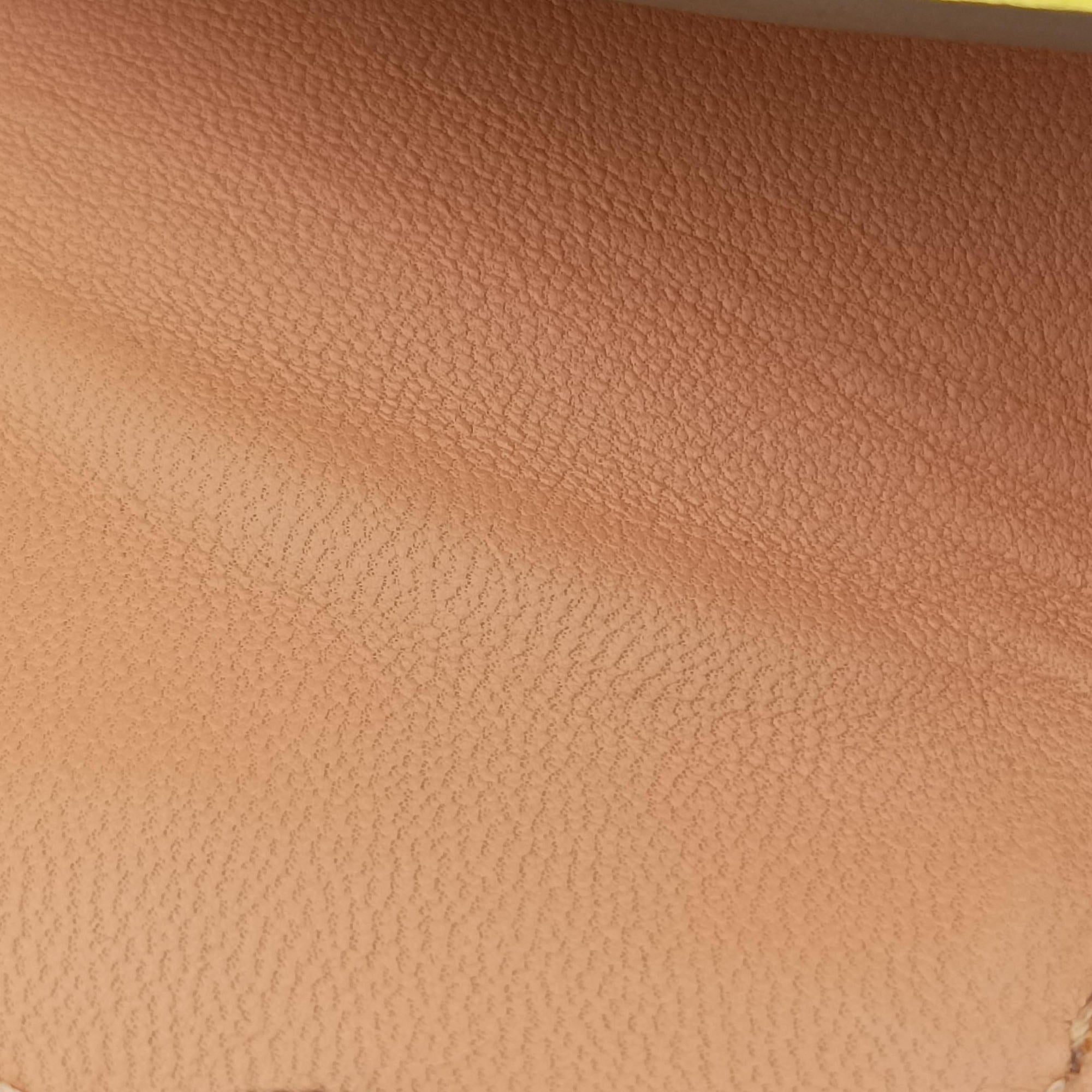 Pre-owned Hermes Sac A Dos GR24 Jaune Ambre Evercolor Calfskin  backpack/rucksack | stylenewstar