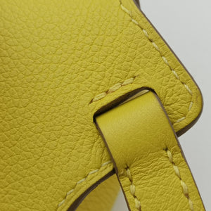 Pre-owned Hermes Sac A Dos GR24 Jaune Ambre Evercolor Calfskin  backpack/rucksack | stylenewstar