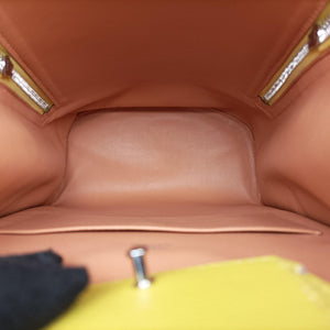 Pre-owned Hermes Sac A Dos GR24 Jaune Ambre Evercolor Calfskin  backpack/rucksack | stylenewstar
