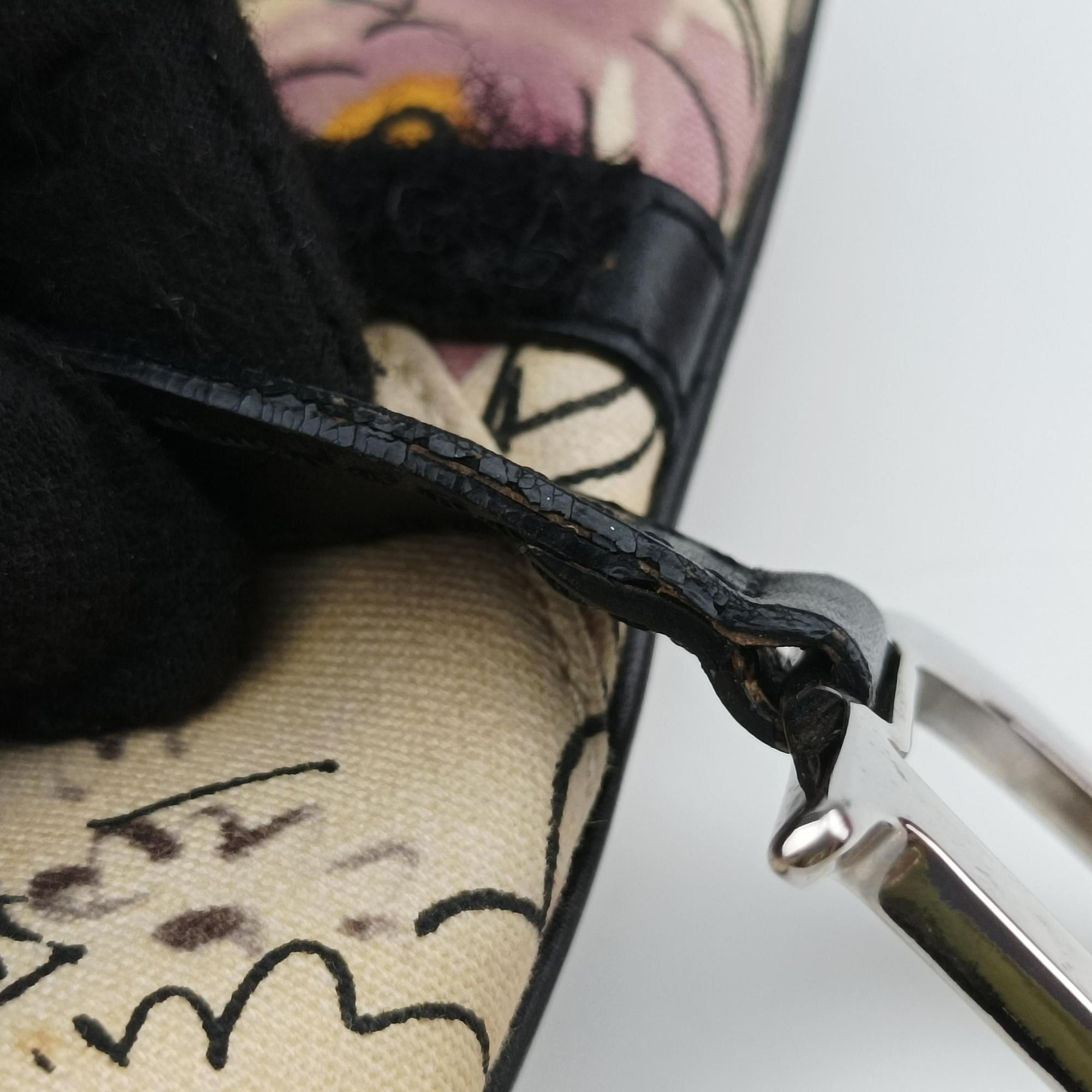 Pre-owned Christian Dior Paris '50s Motif Print Saddle Bag Beige × Multicolor Canvas × Leather  shoulderbag | stylenewstar