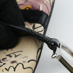Pre-owned Christian Dior Paris '50s Motif Print Saddle Bag Beige × Multicolor Canvas × Leather  shoulderbag | stylenewstar