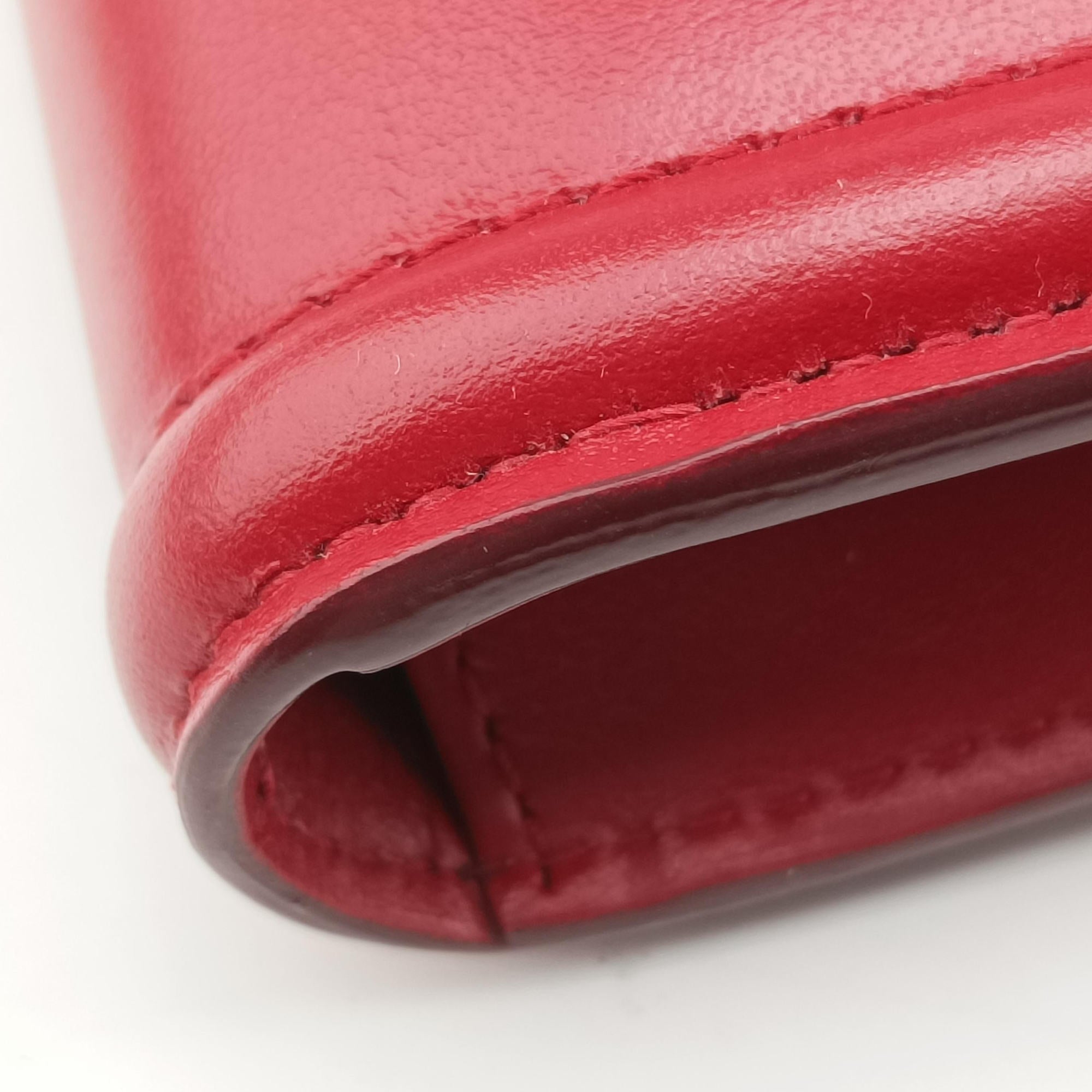 Pre-owned Dolce & Gabbana DEVOTION Red Leather  shoulderbag | stylenewstar