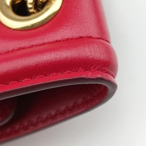Pre-owned Dolce & Gabbana DEVOTION Red Leather  shoulderbag | stylenewstar