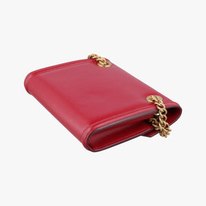 Pre-owned Dolce & Gabbana DEVOTION Red Leather  shoulderbag | stylenewstar