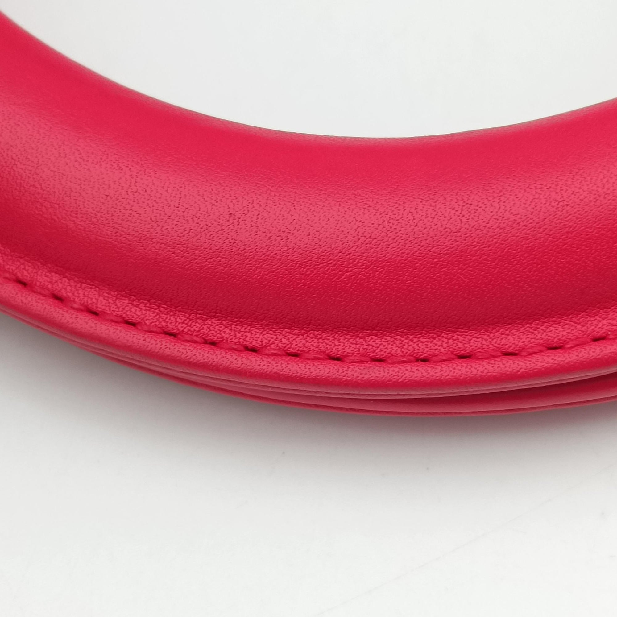 Pre-owned Christian Dior Diorissimo Red Leather  shoulderbag | stylenewstar