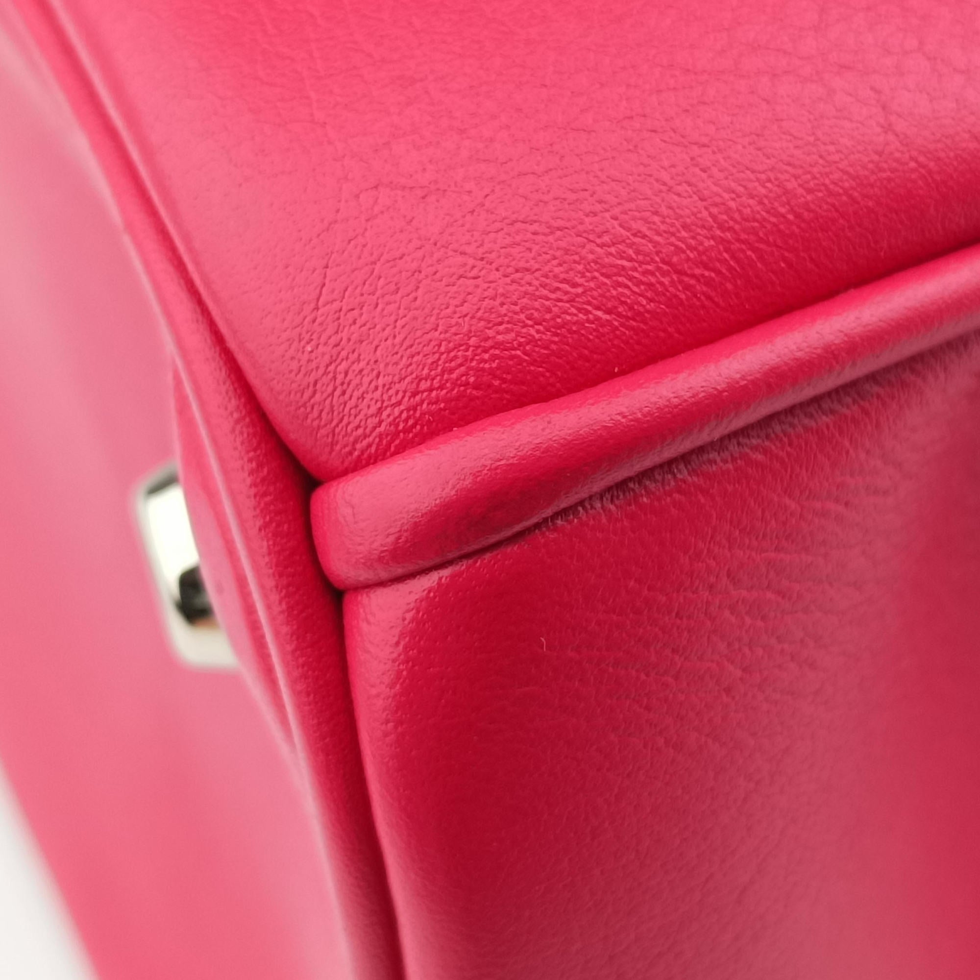Pre-owned Christian Dior Diorissimo Red Leather  shoulderbag | stylenewstar