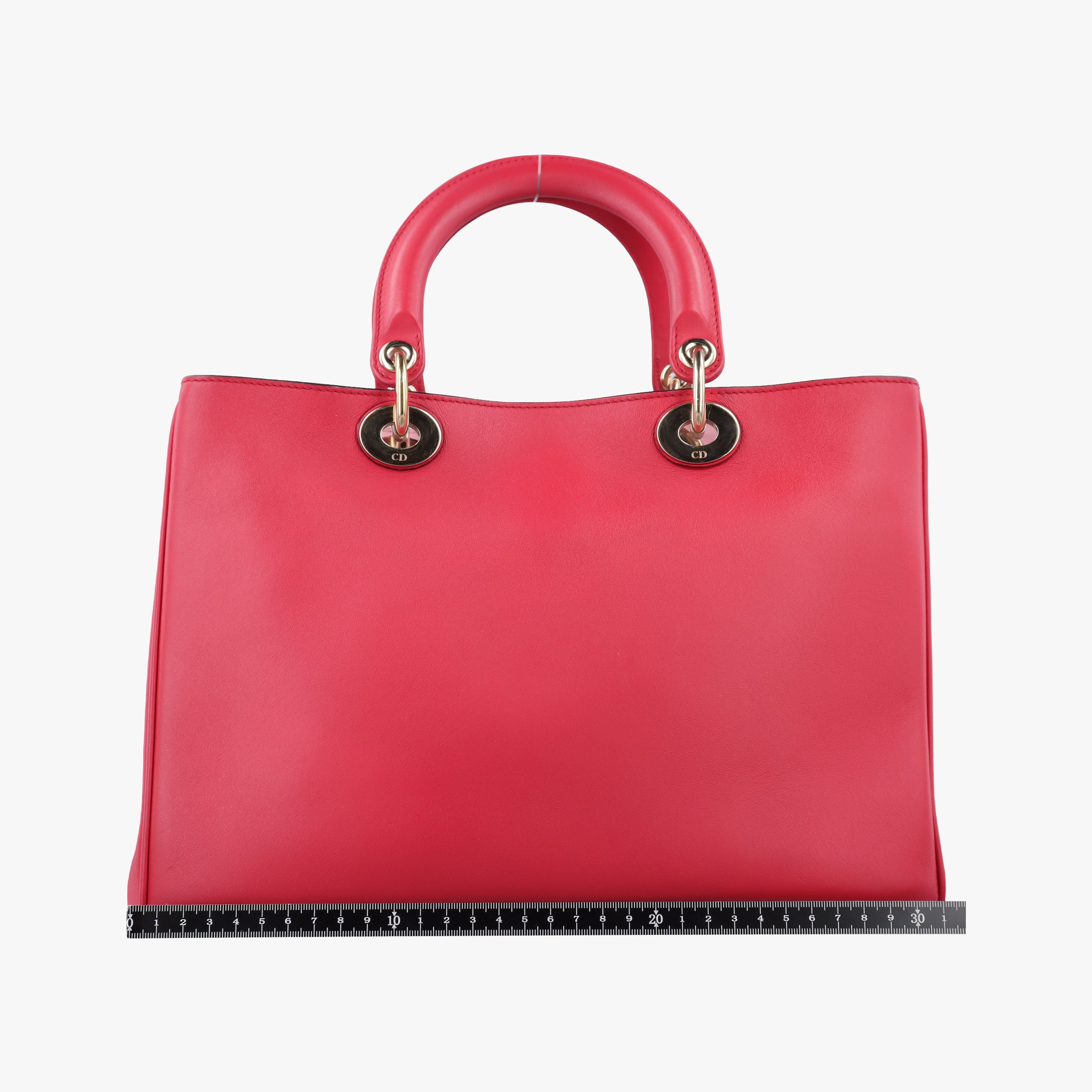Pre-owned Christian Dior Diorissimo Red Leather  shoulderbag | stylenewstar