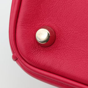 Pre-owned Christian Dior Diorissimo Red Leather  shoulderbag | stylenewstar