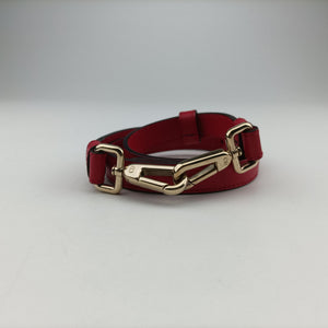 Pre-owned Christian Dior Diorissimo Red Leather  shoulderbag | stylenewstar