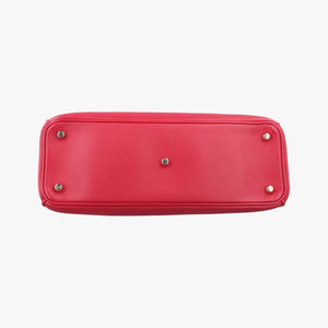 Pre-owned Christian Dior Diorissimo Red Leather  shoulderbag | stylenewstar