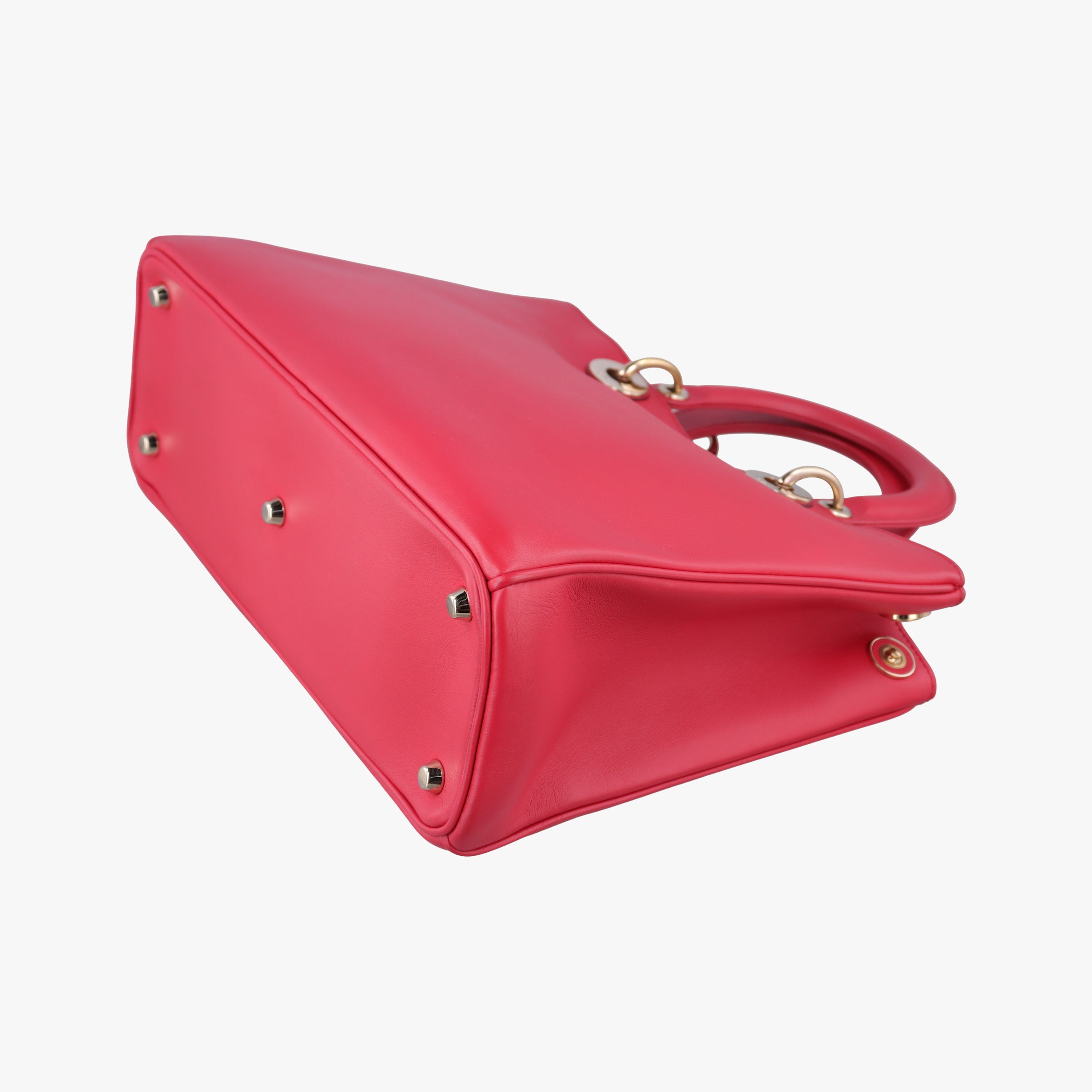 Pre-owned Christian Dior Diorissimo Red Leather  shoulderbag | stylenewstar