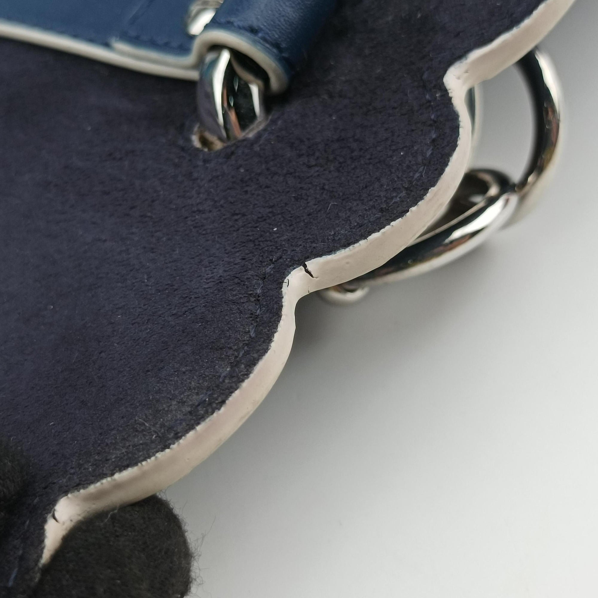 Secondhand Fendi KAN I Blue×Multicolour Leather 8BT283 shoulderbag | stylenewstar