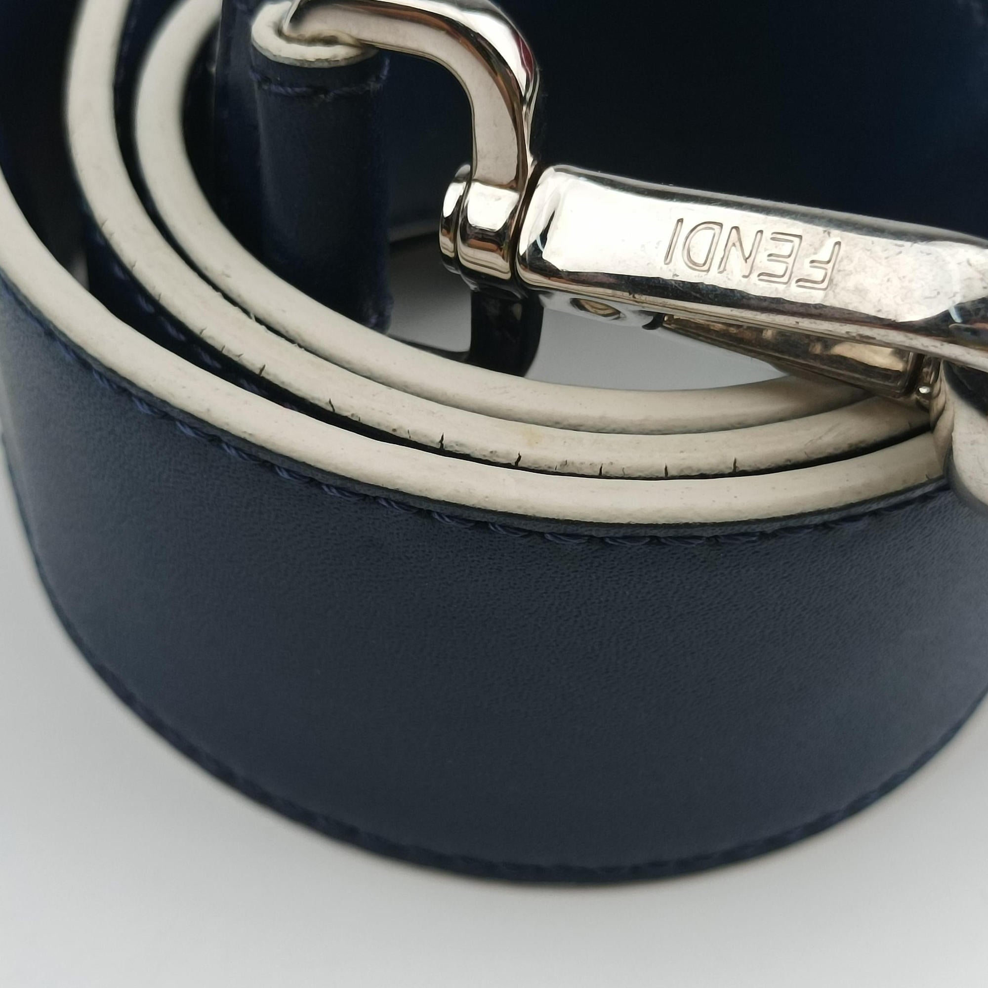 Secondhand Fendi KAN I Blue×Multicolour Leather 8BT283 shoulderbag | stylenewstar
