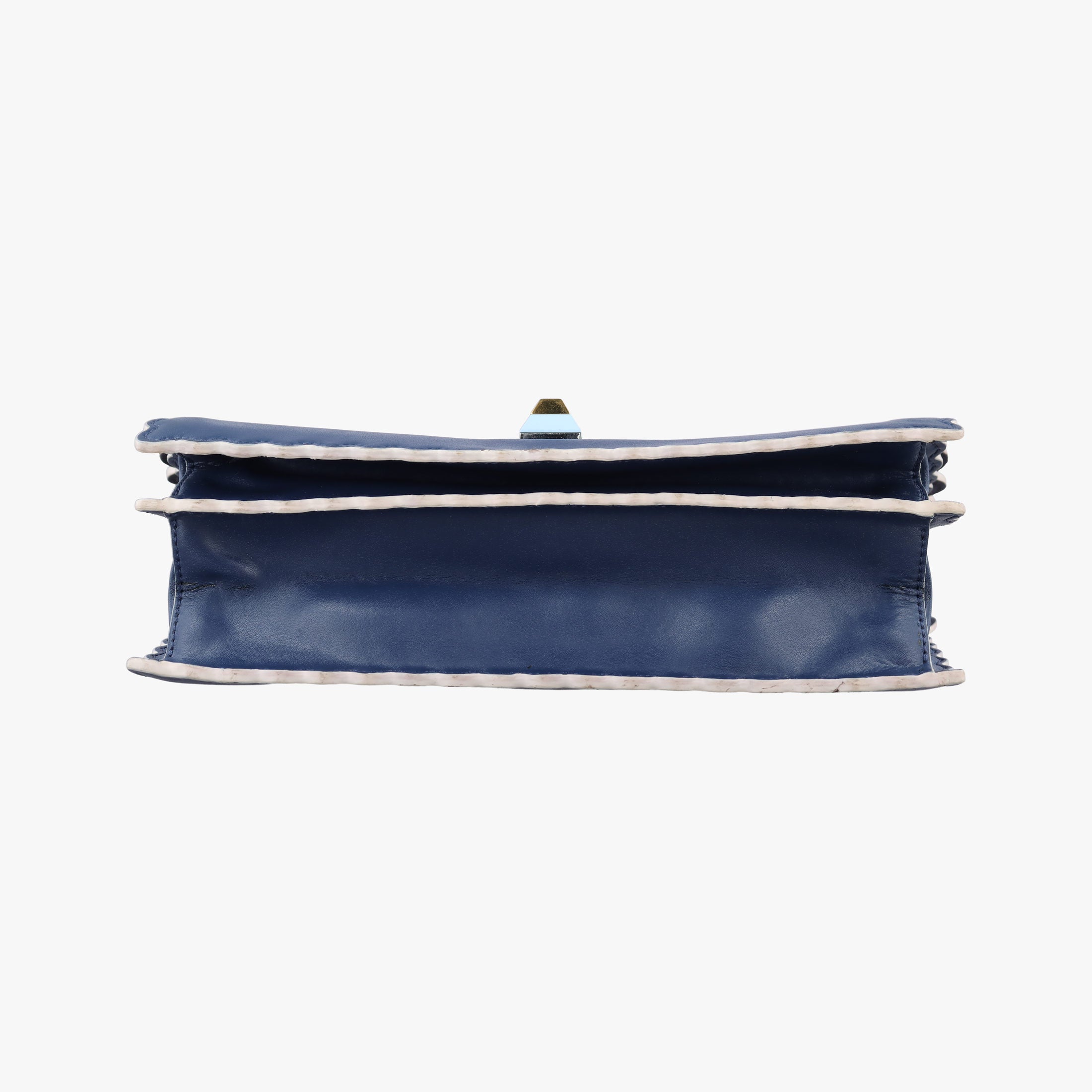 Secondhand Fendi KAN I Blue×Multicolour Leather 8BT283 shoulderbag | stylenewstar