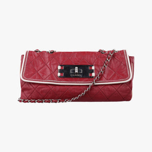 Vintage Chanel 2.55East West Red Leather A37691 shoulderbag | stylenewstar