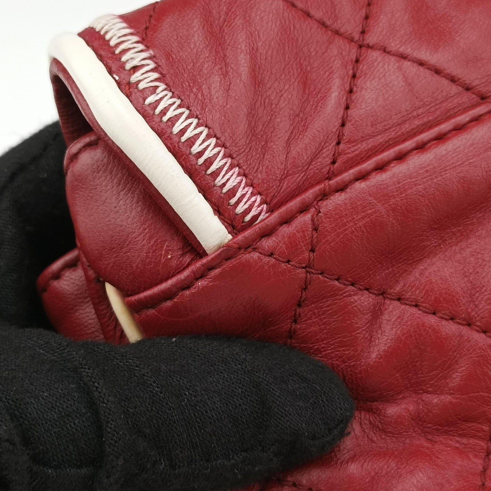 Vintage Chanel 2.55East West Red Leather A37691 shoulderbag | stylenewstar