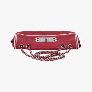 Vintage Chanel 2.55East West Red Leather A37691 shoulderbag | stylenewstar