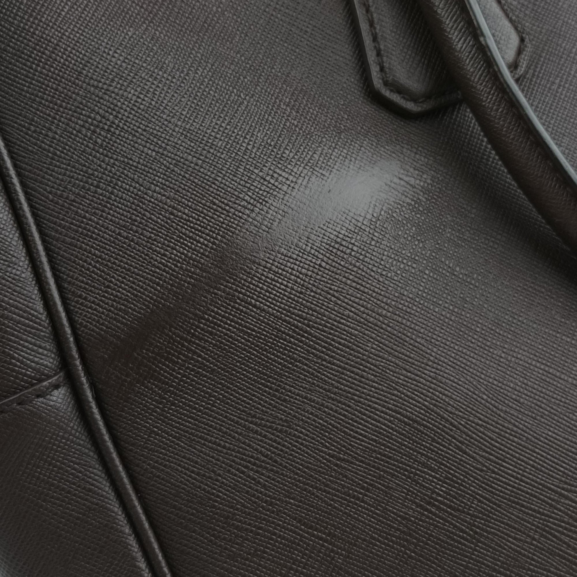 Secondhand Prada business bag briefcase Brown SAFFIANO Leather 2VE363 handbag | stylenewstar