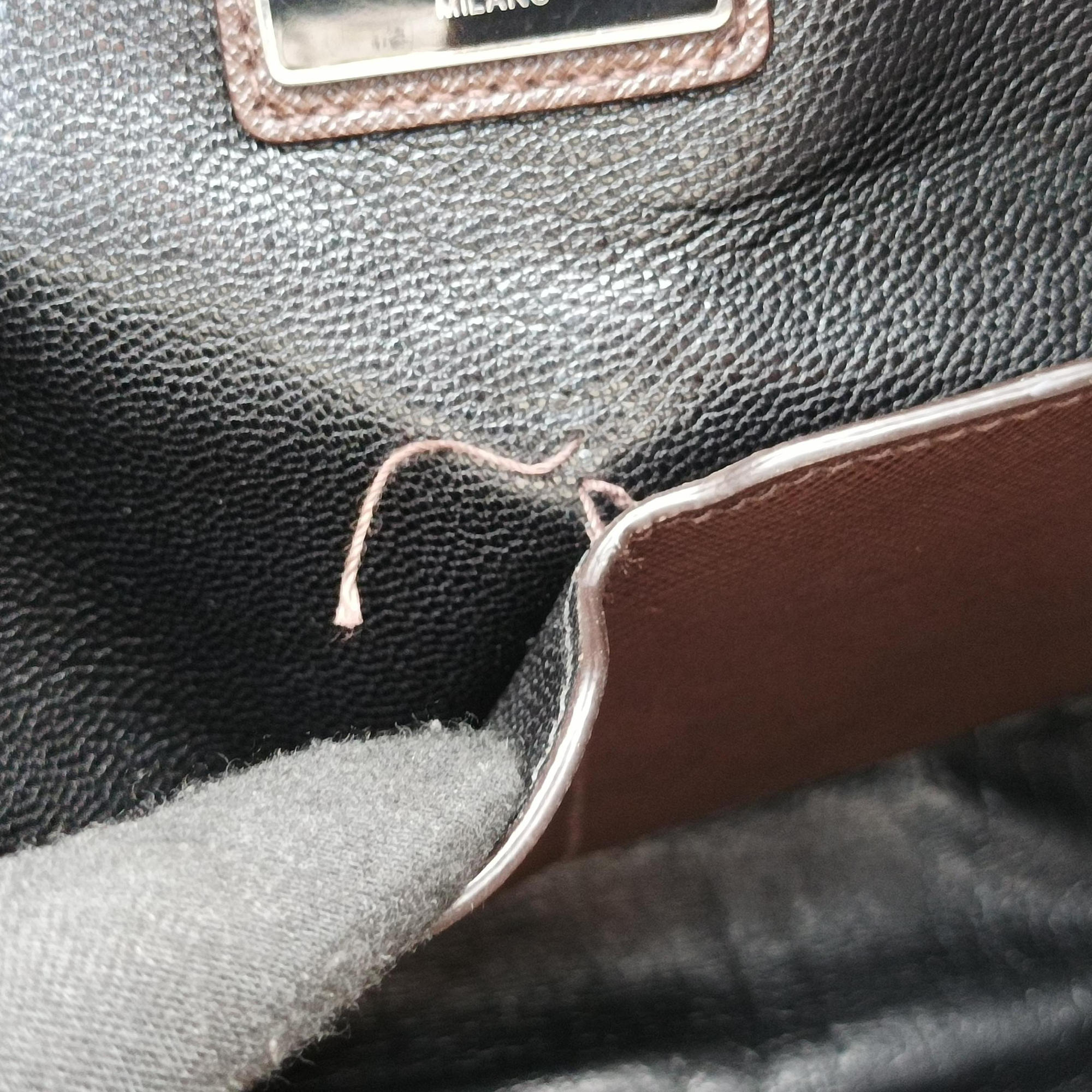 Secondhand Prada business bag briefcase Brown SAFFIANO Leather 2VE363 handbag | stylenewstar