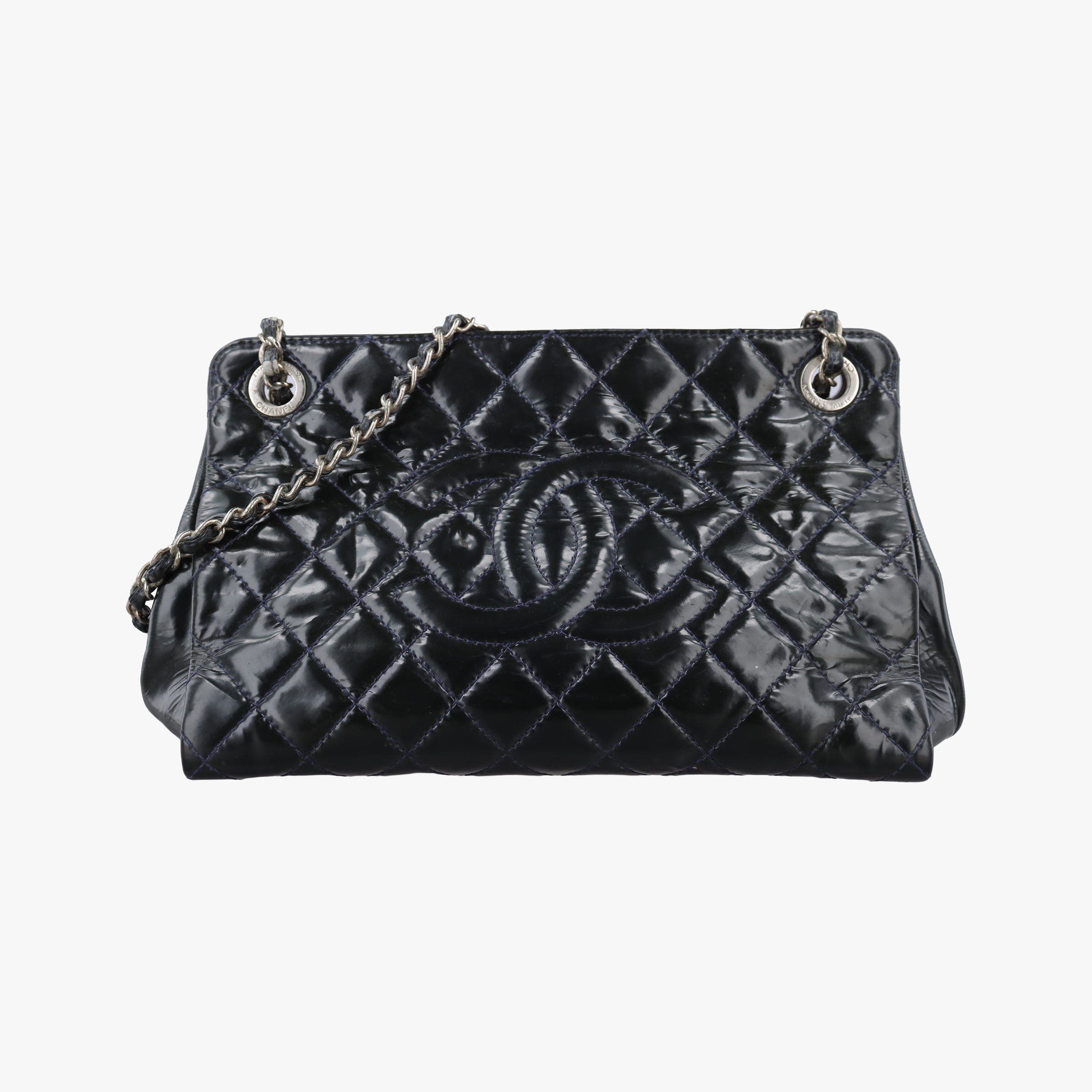 Vintage Chanel Matelasse Cocomark GST Green Patent Leather A65734 shoulderbag | stylenewstar