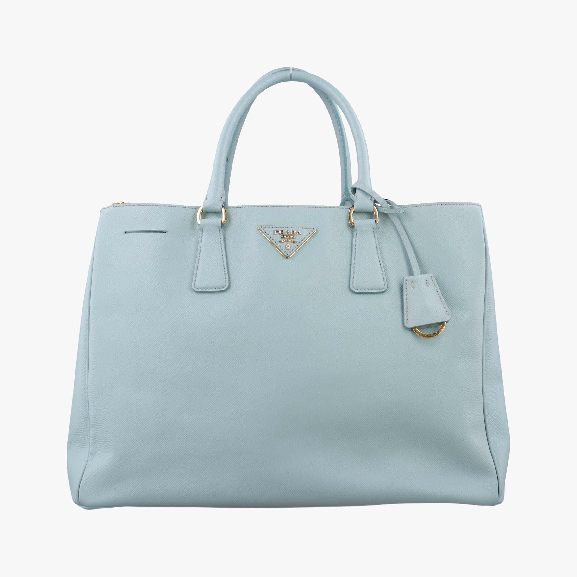 Pre-owned Prada Galleria Blue SAFFIANO Leather BN2274 handbag | stylenewstar