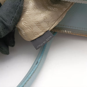 Pre-owned Prada Galleria Blue SAFFIANO Leather BN2274 handbag | stylenewstar
