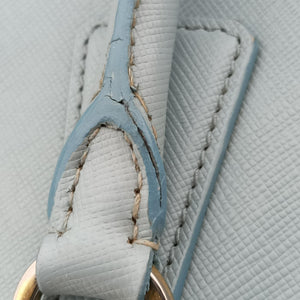 Pre-owned Prada Galleria Blue SAFFIANO Leather BN2274 handbag | stylenewstar