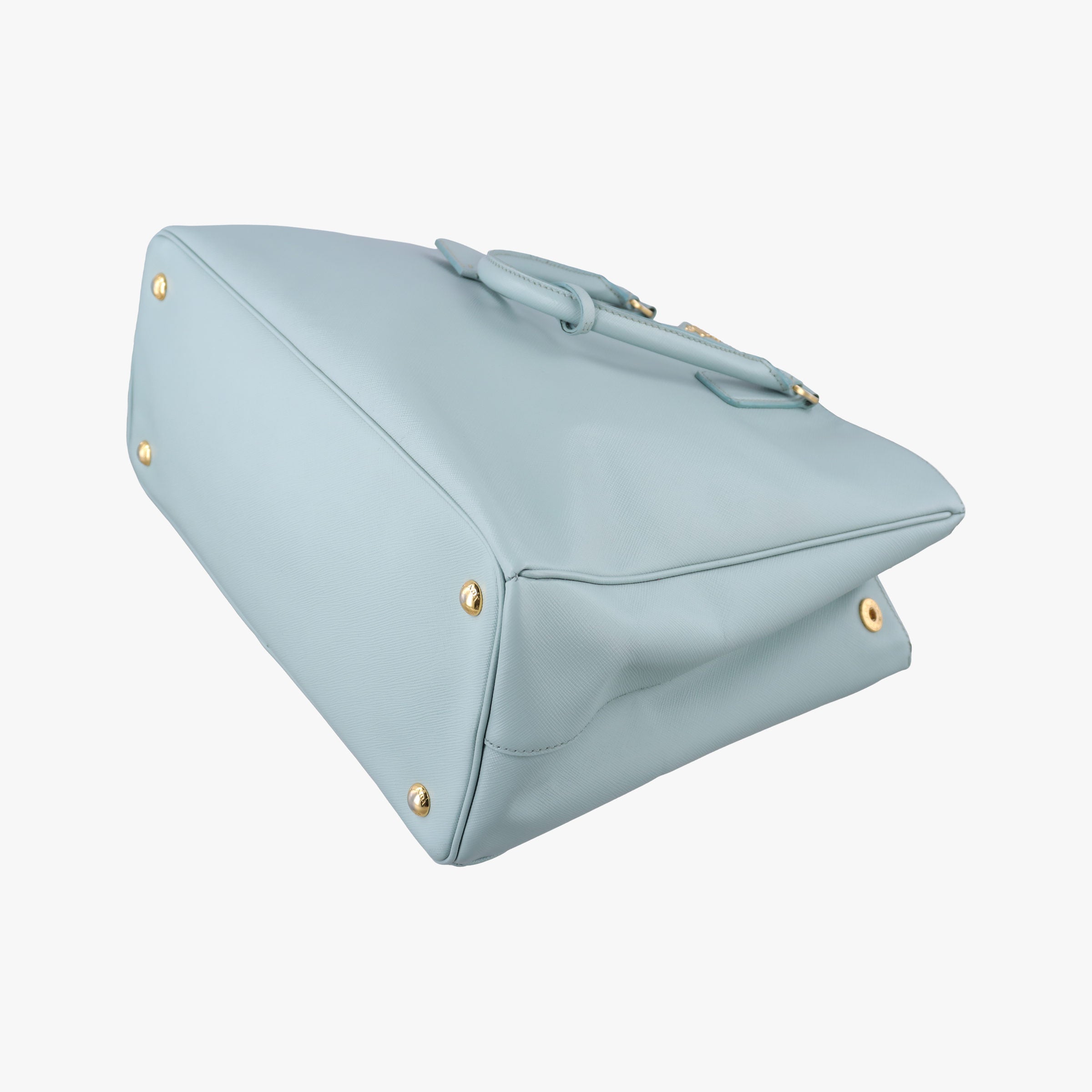 Pre-owned Prada Galleria Blue SAFFIANO Leather BN2274 handbag | stylenewstar